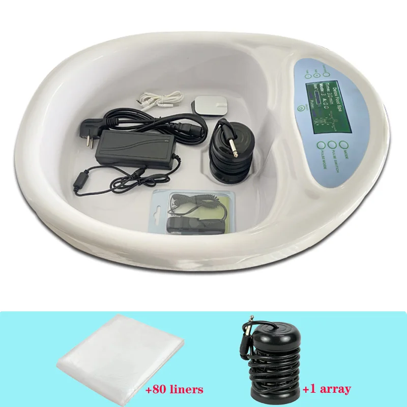 

New Foot Detox Ionic Spa Machine Big Basin For Home Use Massage Cell Detoxification Foot Basin With Electrode Pads and Liners