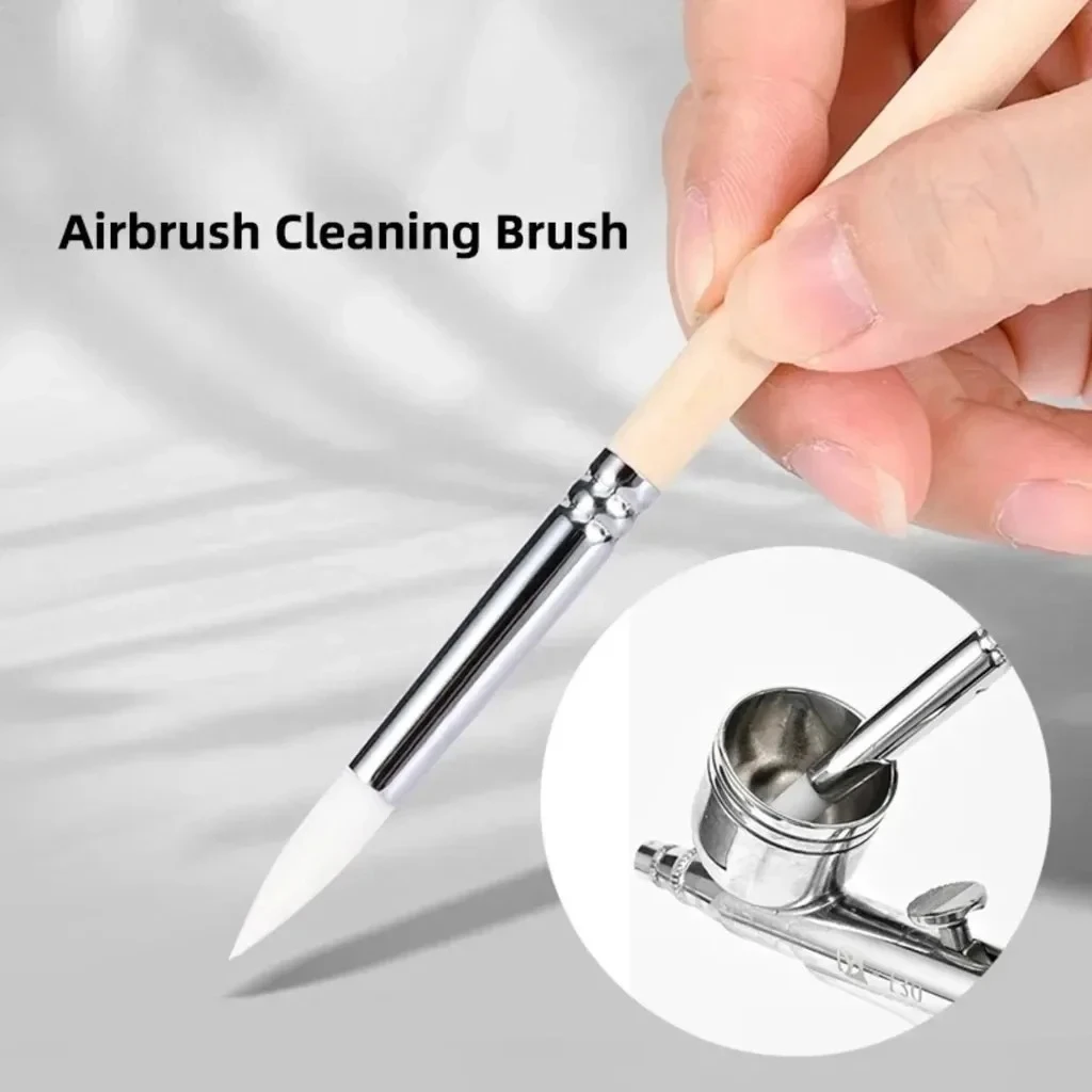 Image of Airbrush-Reinigungsbürste MS138 MoShi Airbrush-Pistolen-Reinigungsbürste, Werkzeugreiniger, saubere Bürste für Gundam DIY-Projekte, schnelles Reinigen