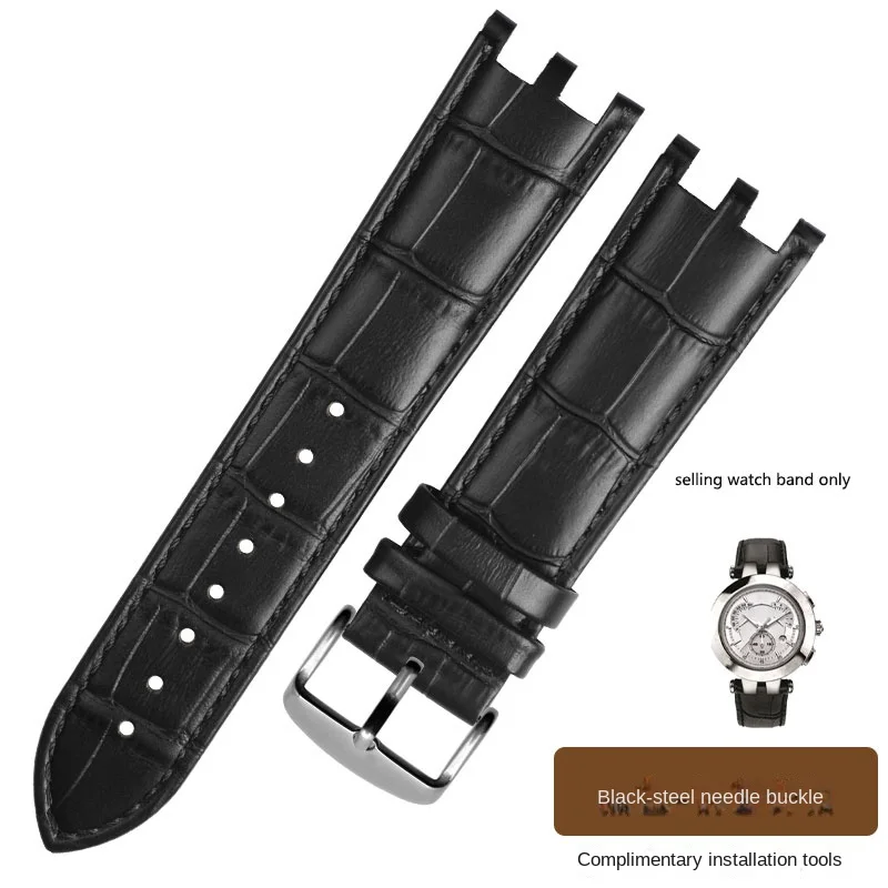 ساعة رجالية جلدية محدبة بواجهة مزدوجة مقعرة ، ملحقات لفيرساتشي ، سلسلة ، 24 صف