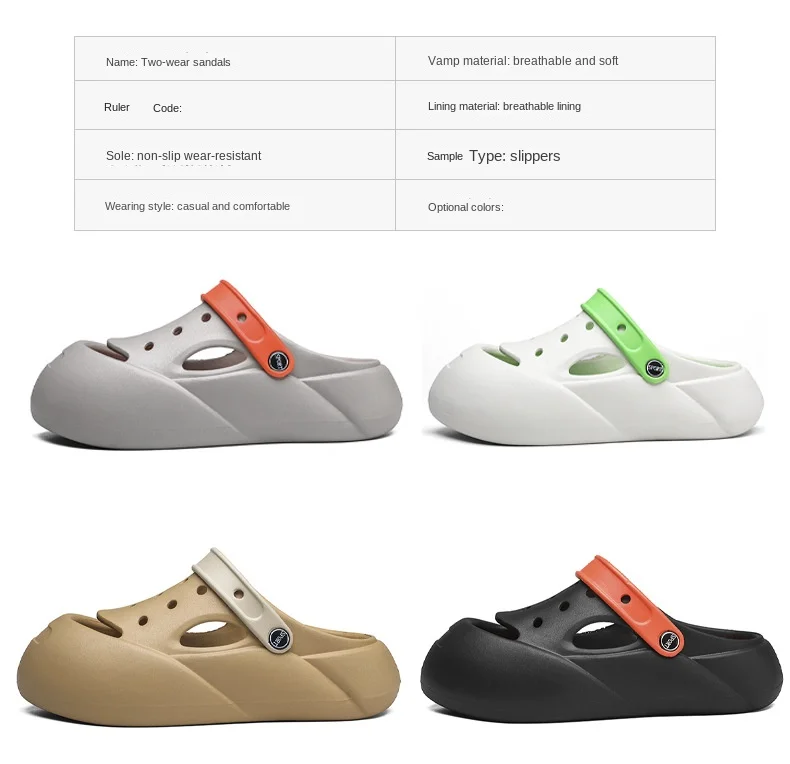 Scarpe con un senso di merda nell\'estate 2024 nuova moda casa con suola morbida antiscivolo indossando sandali e pantofole da spiaggia con suola