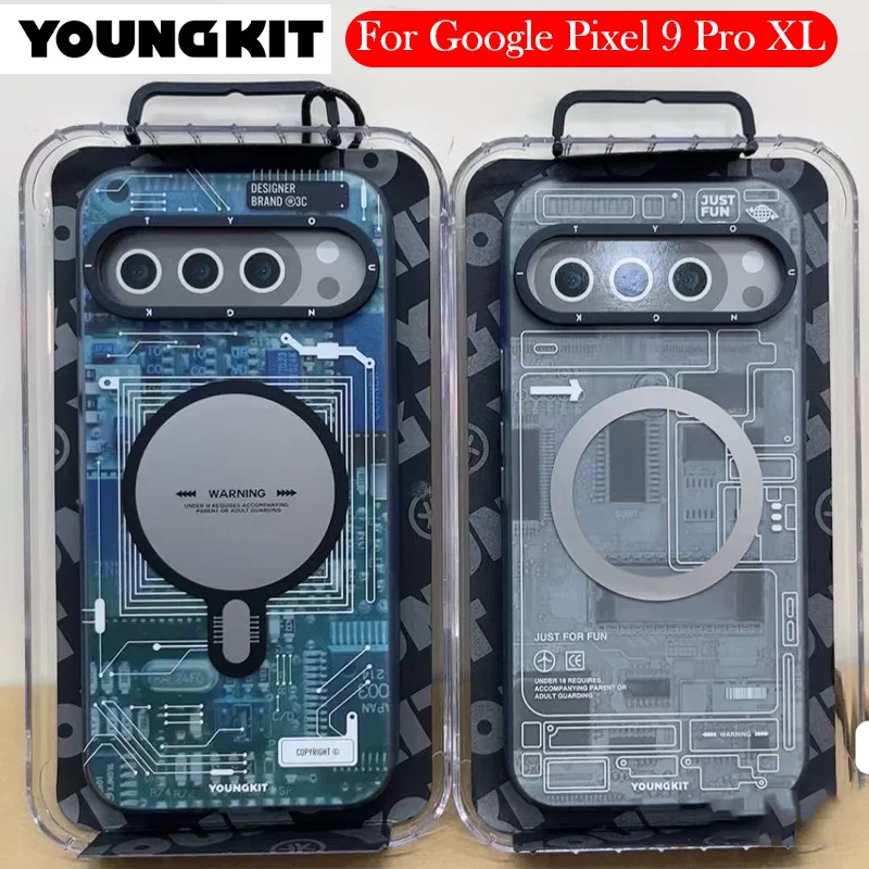 

YOUNGKIT Magnetic Original Case For Google Pixel 9 Pro XL Matte Back Cover Shell