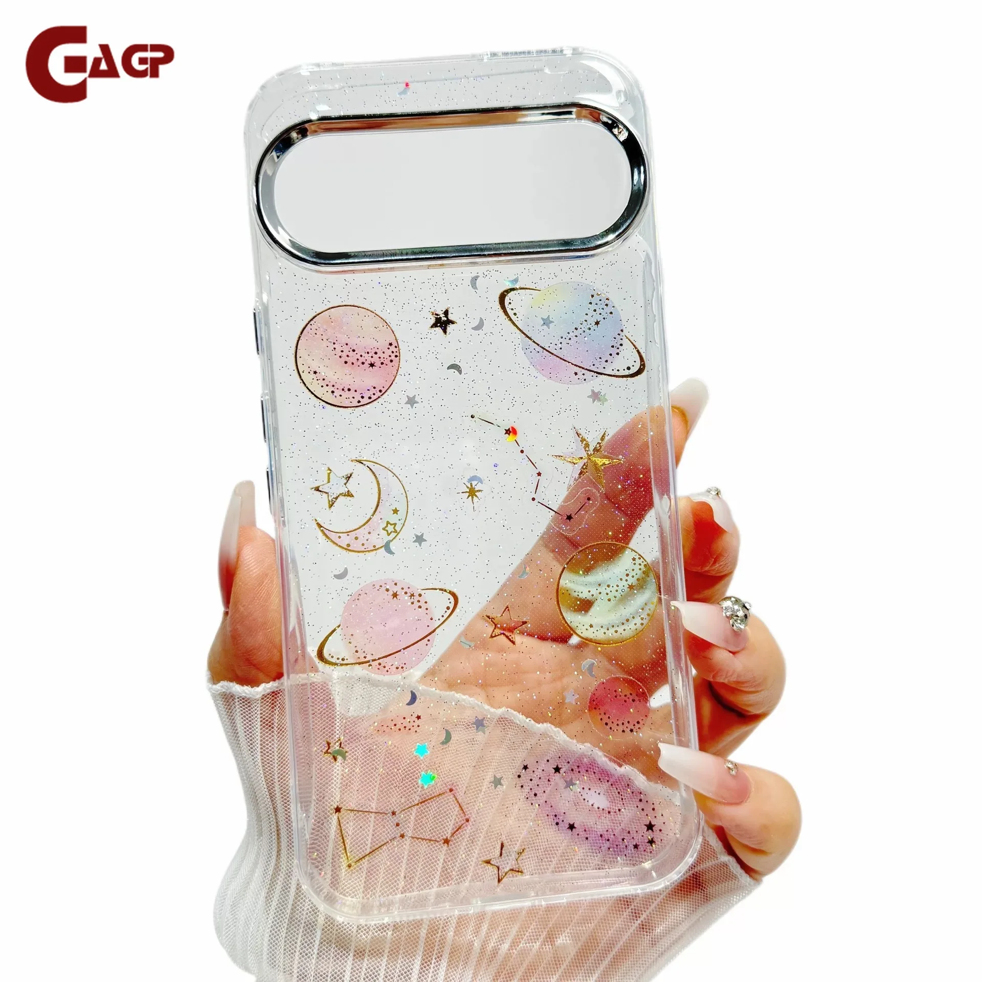 Glitter Star Planet TPU Transparent Phone Case For Google Pi