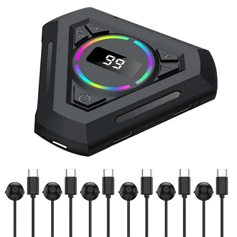 Physical Clicker Adjustable Speed Finger Click Device with Digital Display & RGB Light Finger Clicking Simulator for Android iOS