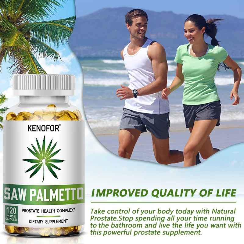 Prostate Health Capsules - Natural Saw Palmetto Extract DHT Blocker, Helps Relieve Pain and Helps Maintain Normal Energy Levels