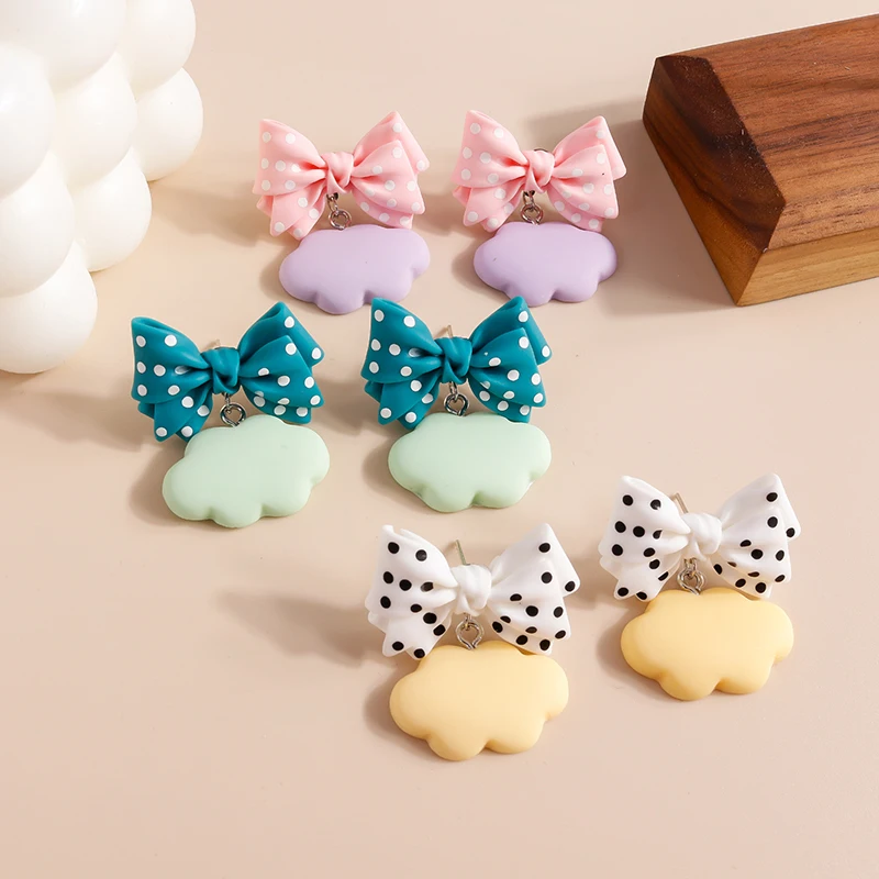 Aihua Cartoon Wolke Ente Ohrringe Set 3D Tier Niedlichen Schmetterling Bär Baumeln Ohrringe für Frauen Mädchen Kinder Trendy Schmuck Geschenke – Detail 9