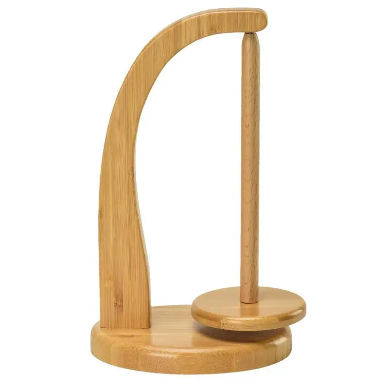 Wooden Yarn Holder for Crocheting Rotating Magnetic Wooden Yarn Stand 320g Bearing Load Yarn Spinner for DIY Crafts Space Saving