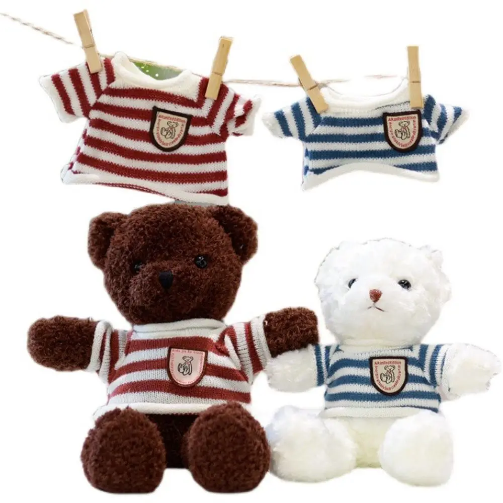 Crianças de Algodão Pelúcia Stuffed Toys, Acessórios Boneca, Cão Urso, LaLafanfan Roupas, 30cm