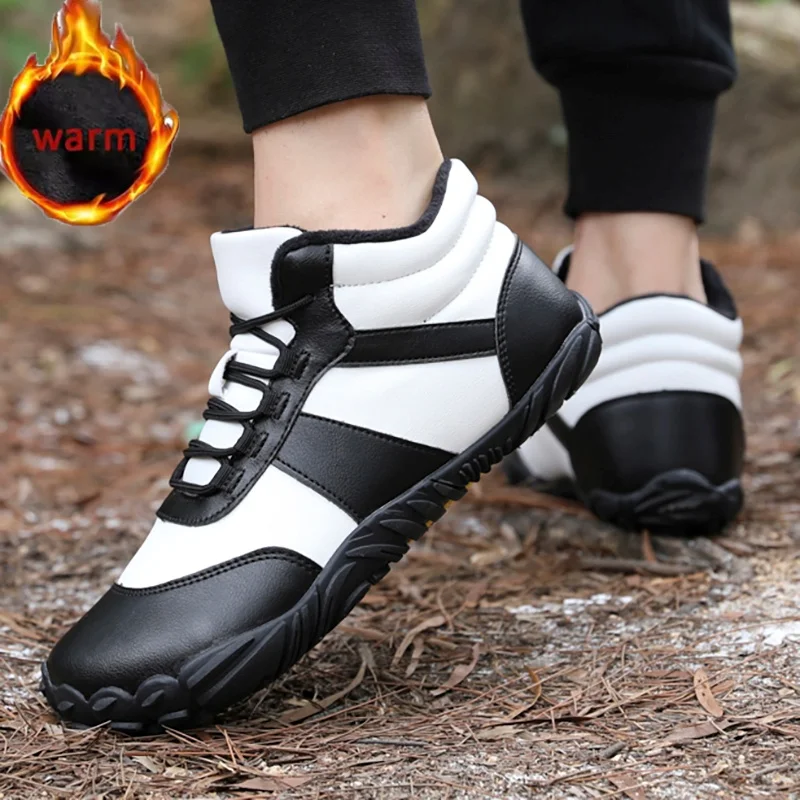 الشتاء للجنسين الثلوج أحذية الرجال الشتاء خمسة أصابع الثلوج الأحذية مقاوم للماء الثلوج القطن الأحذية حافي القدمين المضادة للانزلاق الرحلات حذاء للسير مسافات طويلة #6