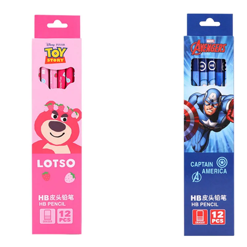 12 قطعة لقلم رصاص سبايدرمان القطب المستدير Artoon المدرسة الابتدائية لوازم التعلم جوائز HB قلم رصاص الهدايا اللعب #6