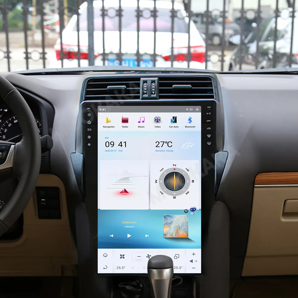 16 Inch Car Multimedia Player Android Screen For Toyota Prado 2018 2019 2020 Car Radio GPS Navigation CarPlay Auto Head Unit