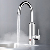 220V Instant Electric Faucet Tankless 3 Seconds Speed Heat 360° Adjustment Direction Water Heater With Temperature Display 3000W