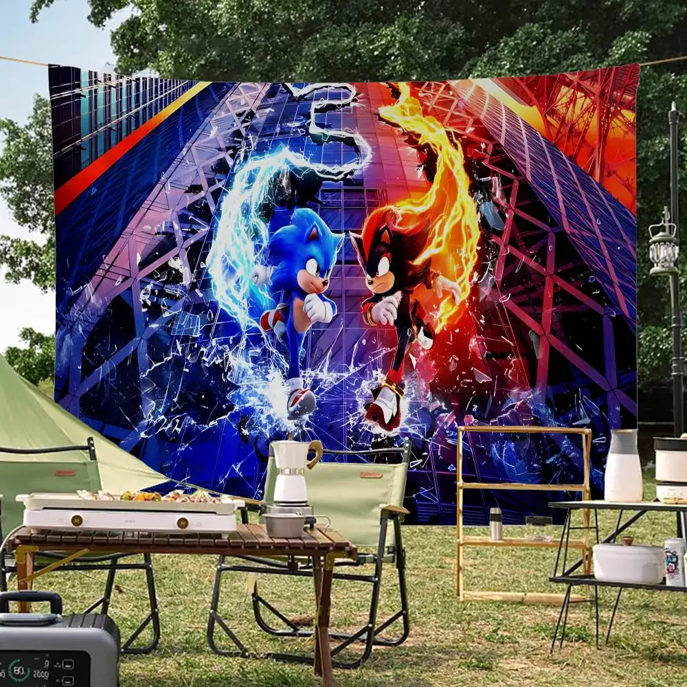 Sonic the Hedgehog Large Size Shop Art Promotion Advertising Booth Flag Hanging Banners