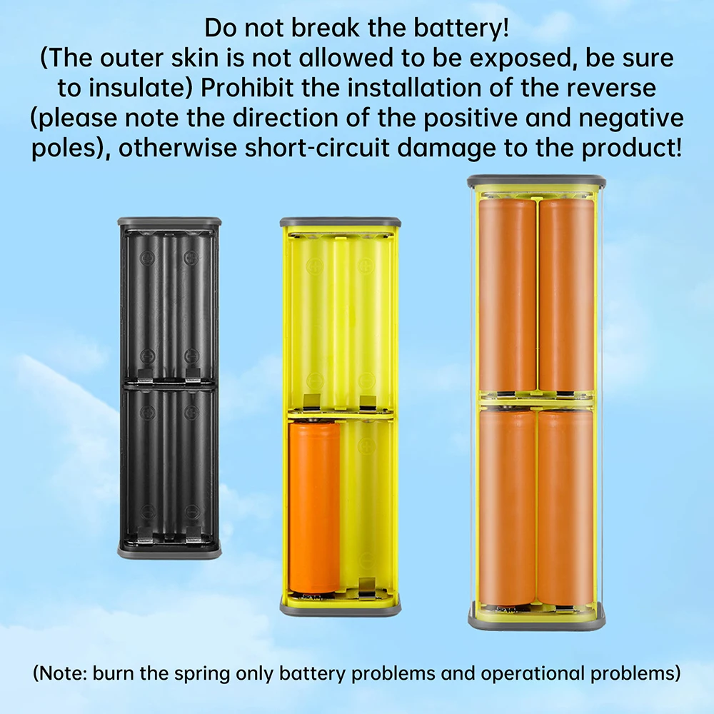 Upgraded 4*21700 DIY Power Bank Case PD Fast Charging Case Welding Free Kit with Outdoor Light Adjustable Brightness Flicker