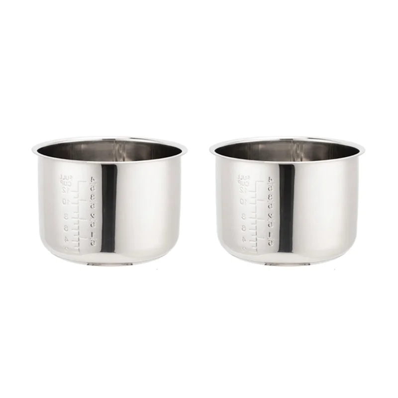 

ABAH-2X 6L Pressure Cooker Inner Pot Rice Pressure Cooker Liner Stainless Steel Inner Pot Minute Pressure Cooker Liner