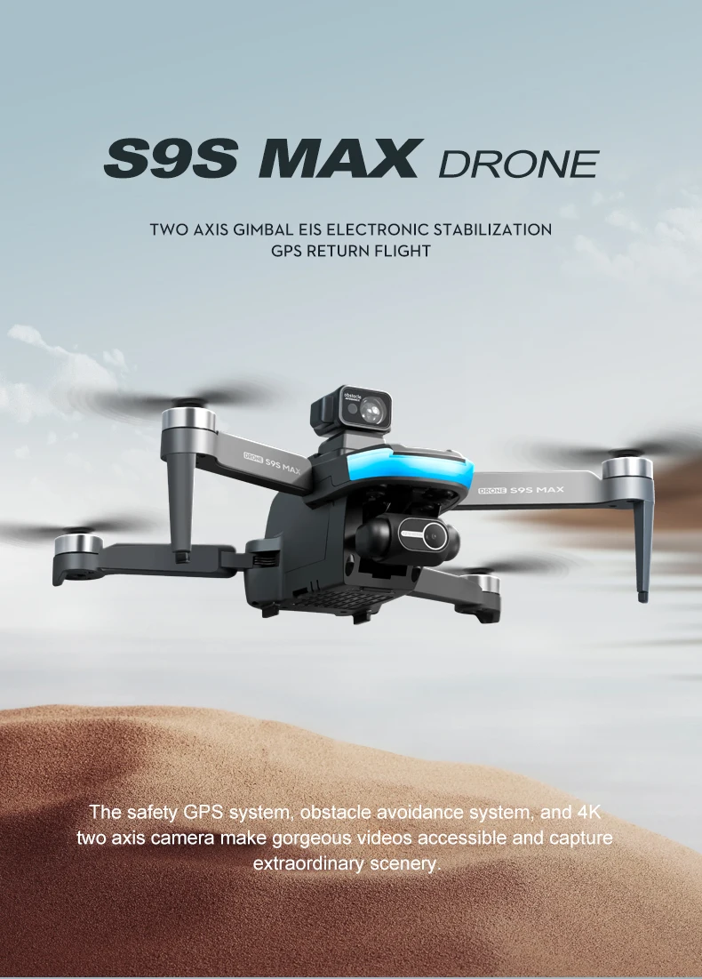 S9S MAX Professional HD Gimbal GPS  with Automatic Homing & Remote Control for Aerial Photography