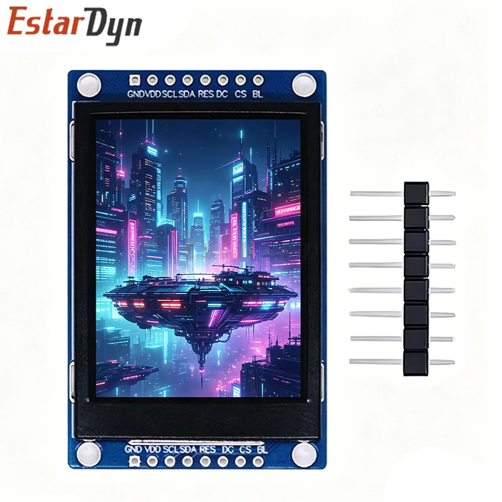 Estardyn 2.0 Inch 240x320 ST7789 TFT LCD Module, SPI/Parallel Interface Full Color Display for Arduino