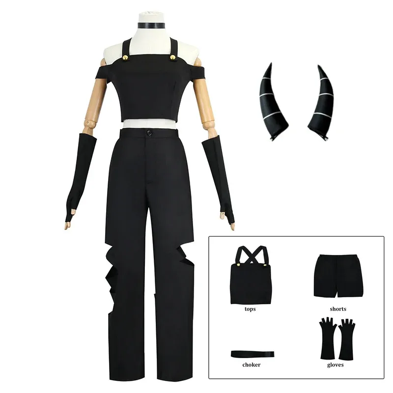 

Millie Hazbin Helluva Cosplay Costume Horn Hairpins Women Halloween Party Anime Comic Convention Role Playing Outfits llj