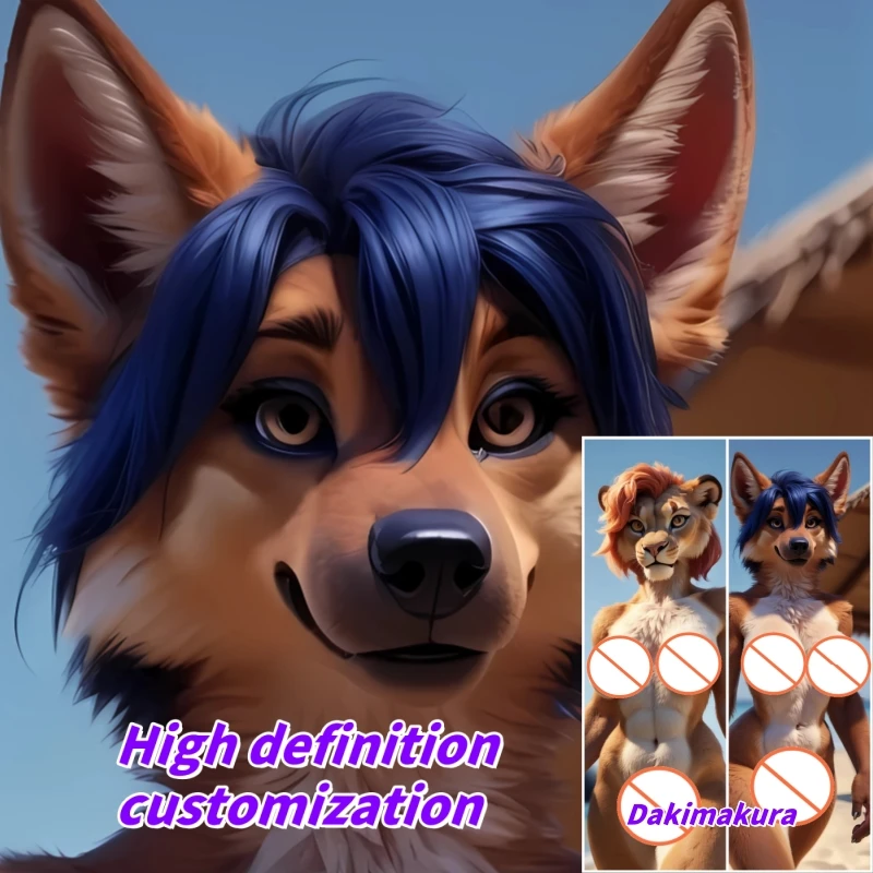 Dakimakura Anime Pillow Case Animal Orcs Beach Portraits Double-sided Print Of Life-size Body Pillowcase Gifts