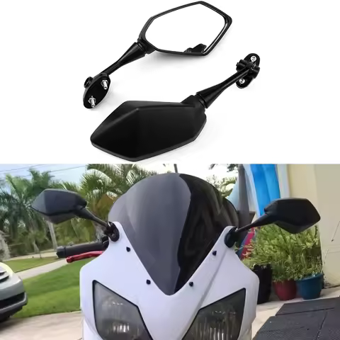 2pcs Motorcycle Black Rearview Mirror Side Mirrors Motorcycle Parts For HONDA CBR600 F4 F4I CBR900 CBR1000