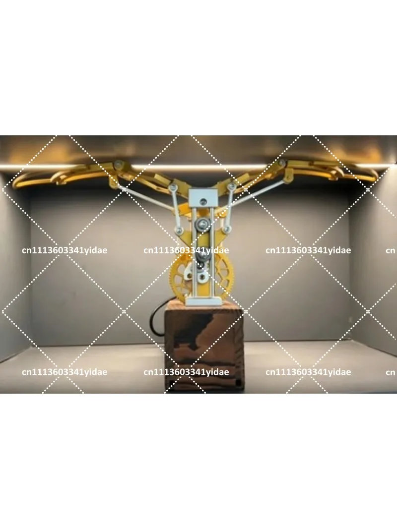 Retro Mechanical Angel Wings Desktop Ornament, Automatic Flapping Wing Model, Stress Relief Toy for Home Office Decor