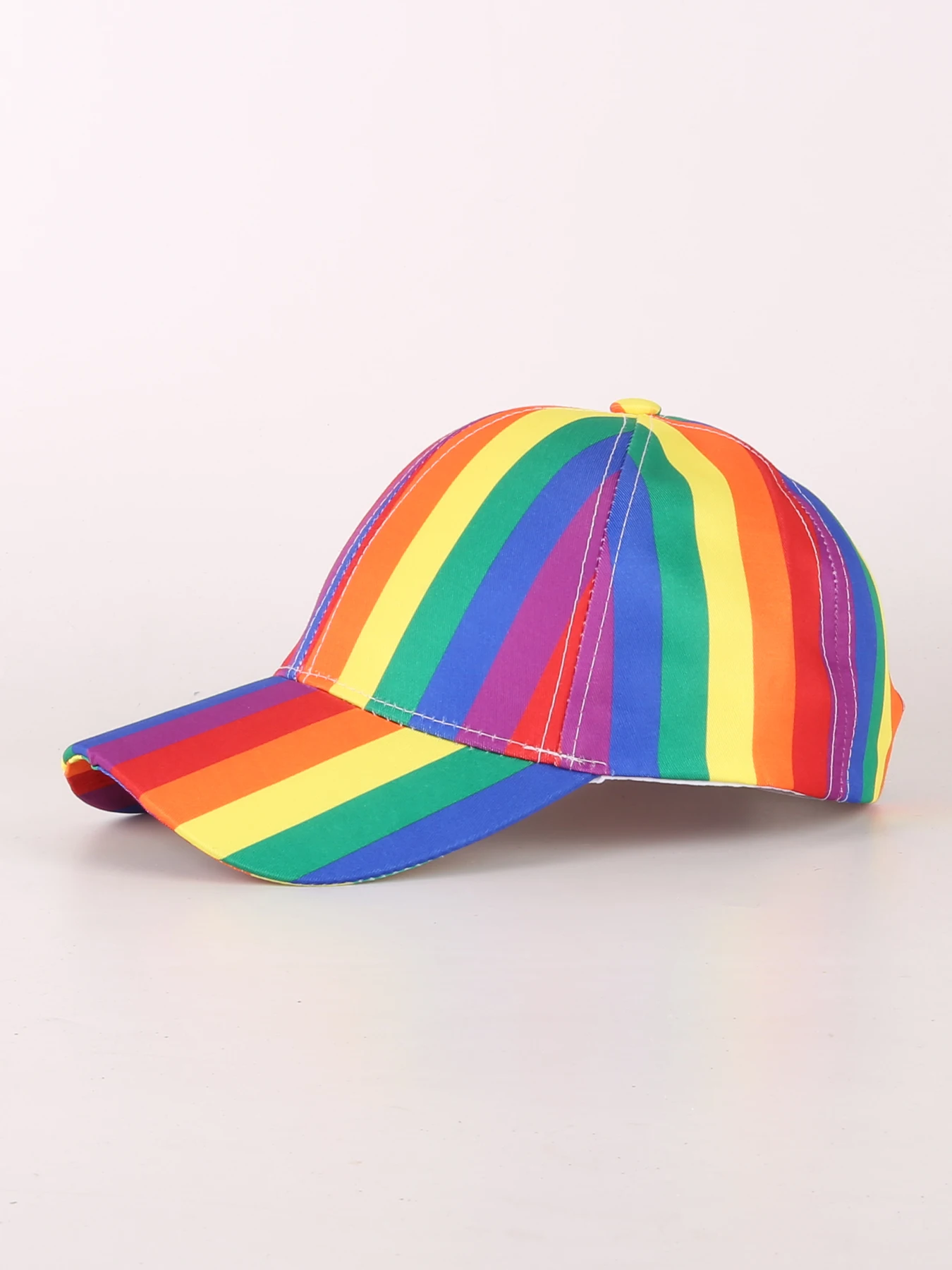 Spring/Summer New Rainbow Stripe Sunshade Hat Baseball Hat Sports Duck Tongue Hat Street Trend for Men and Women