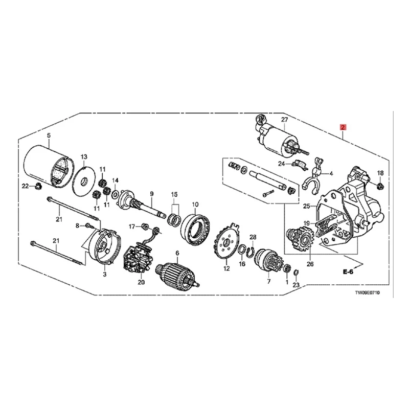 Car Starter Motor 31200-R70-A51 For Honda Accord Ridgeline Odyssey Pilot Acura TL RL 3.7 2008-2015 R70A51 31200-RYE-A01 Parts