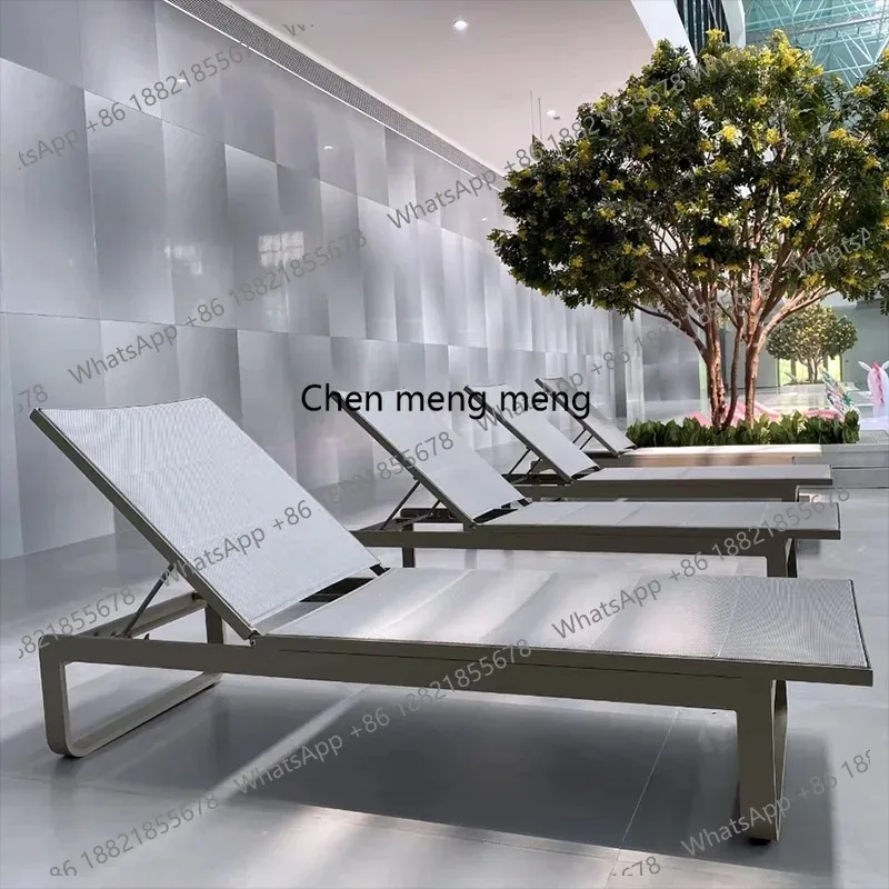 E136 Luxury Camping Comfy Folding Chair Lounge Reclining Relax Sun Loungers Folding Chair Beach Outdoor Sillas De Playa Furnitur