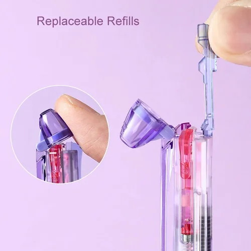 Imagen 2 del producto Coleto-piezas multifunción 4 en 1, 1 HI-TEC-C, 3 en 1, bolígrafo de Gel, recambio de colores, papelería japonesa de 0,4mm