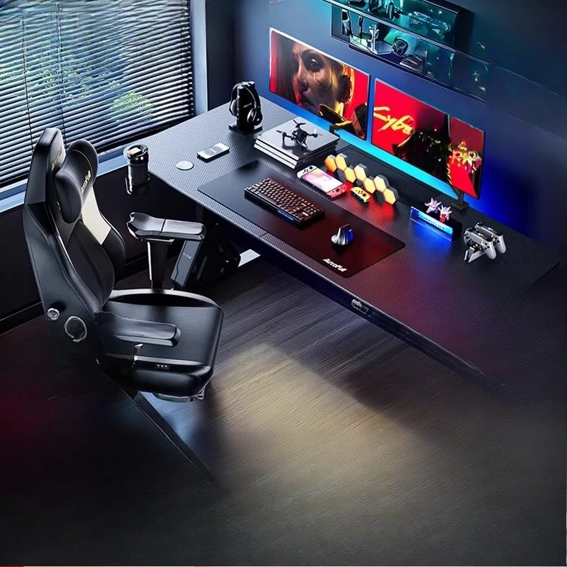 

Gaming table Double motor solid wood lifting table Computer table