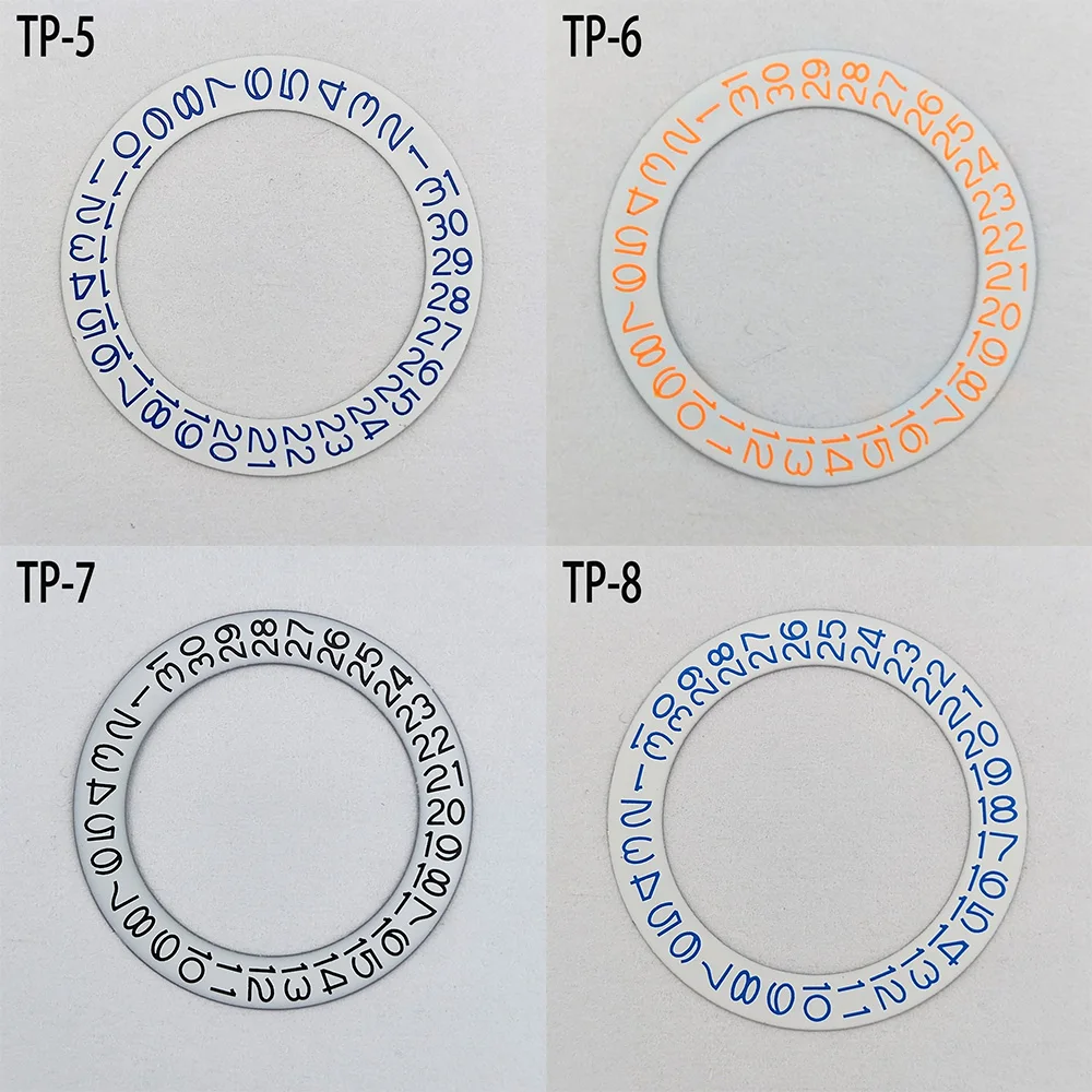 NH35 Colorful Digit Datewheel Patch White Background Replace Date Disc 3H Fit to NH34 NH35A NH36A Movement