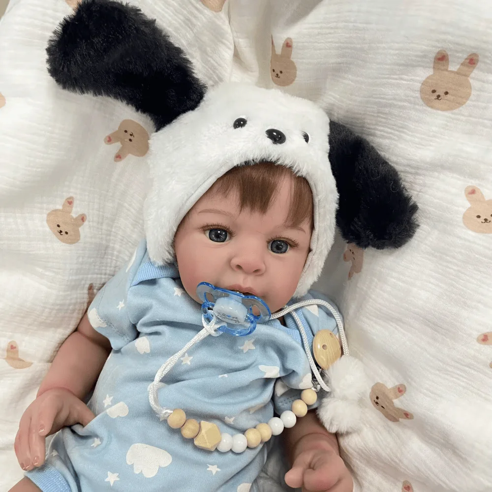 55cm Soft Vinyl Reborn Doll Lifelike Soothing Baby Doll Toy Figure Gift