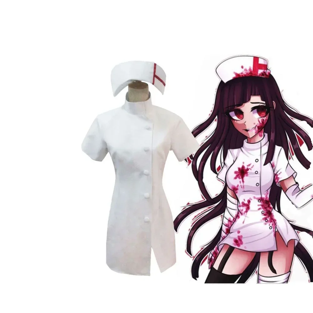 Danganronpa 3 Side: Despair Mikan Tsumiki Cosplay seksowna strój pielęgniarki sukienka Anime przebranie na karnawał kostiumy na Halloween dla kobiet