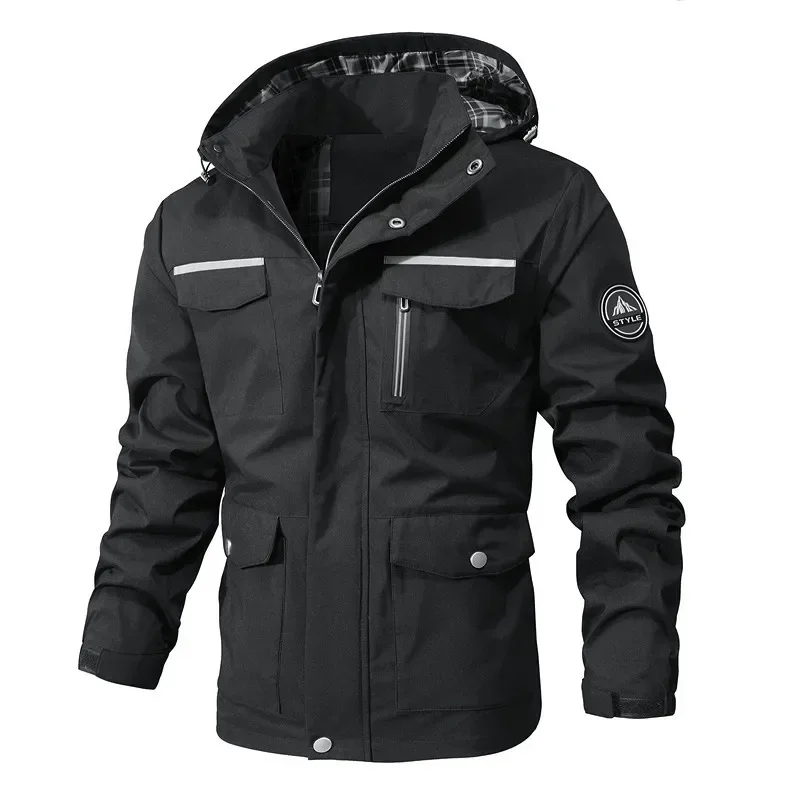 

Men's Jacket Spring and Autumn Single Layer Thin and Breathable All Season Jacket, Mountaineering Jacket