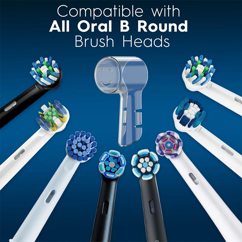 Electric Toothbrush Covers Caps Protective Toothbrush Head Cover Cap Compatible with Oral B Replacement Round Heads,10PCS