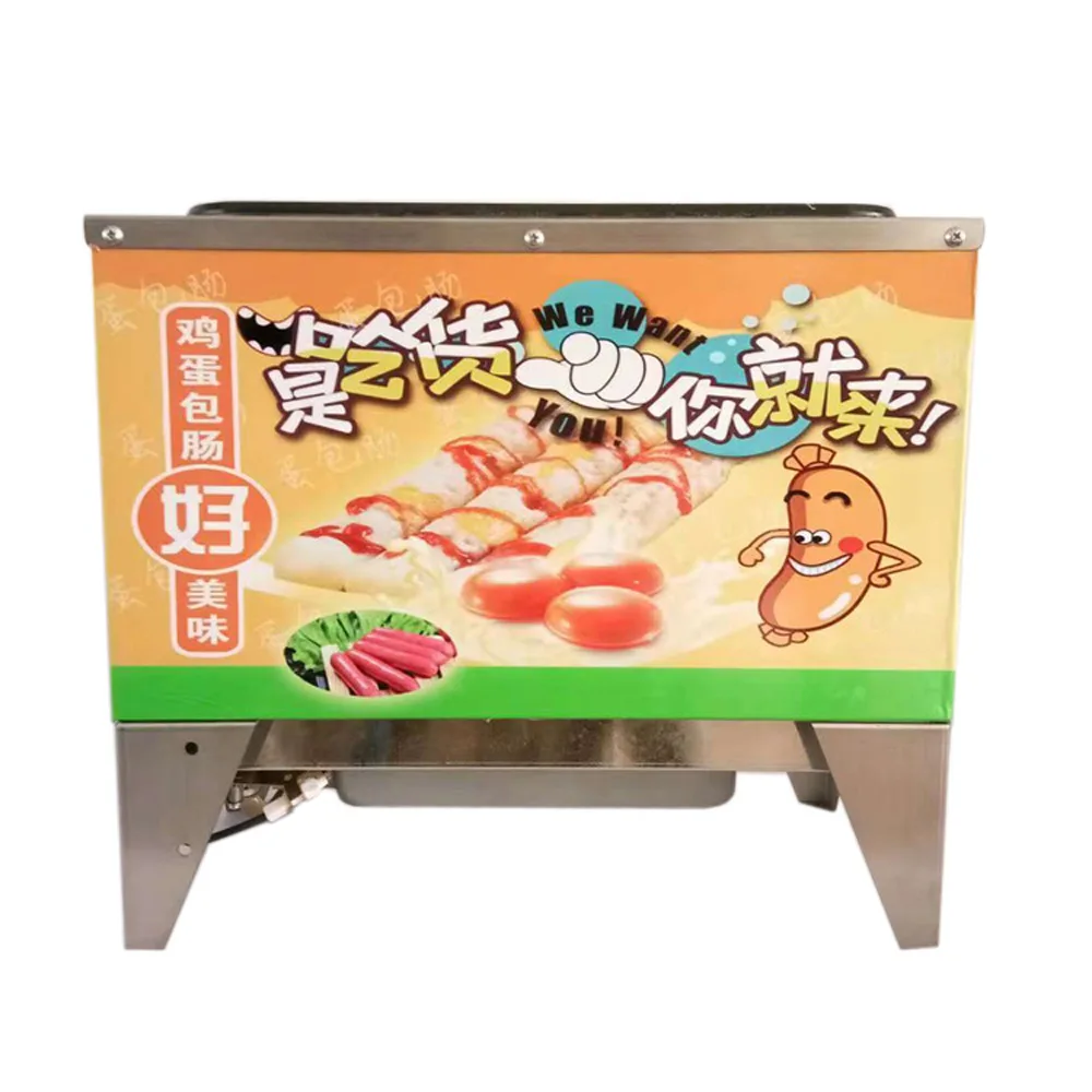 Commercial ไข่ไส้กรอกไส้กรอกไข่อัตโนมัติสิบหลุมไข่ไส้กรอกเครื่องทําแฮมขนมขบเคี้ยวอุปกรณ์