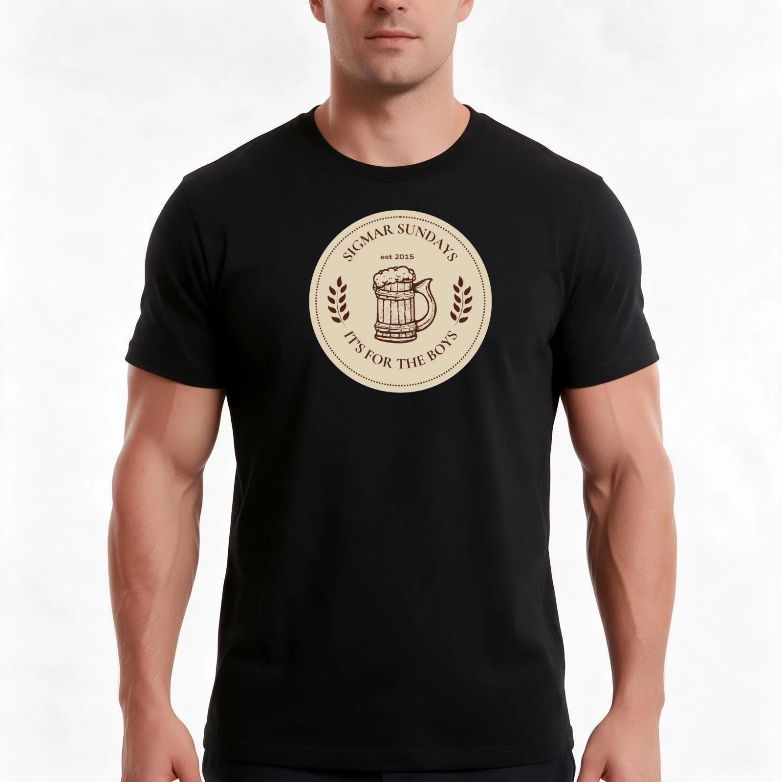 Sigmar Sundays T-Shirt Summer Casual Cotton Tee Oversized Streetwear Tops Vintage Graphic Print Loose Fit Short Sleeve