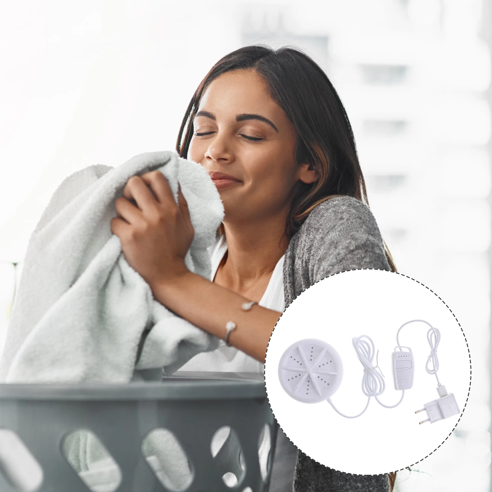 

Portable Mini Washer for Socks Underwear Ultrasonic Turbine Laundry Travel Clothes Cleaner Eco Friendly Water Saving Compact