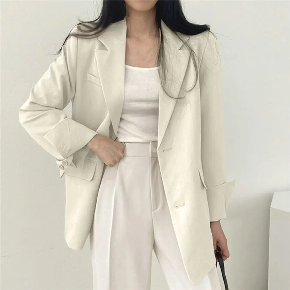 2024 Women Blazer Pants Korean Fashion Open Front Blazer Jacket Straight Wide Leg Suit Pants Women Casual Blazer Suit Pants