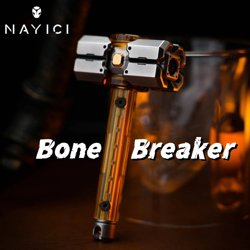 NAYICI EDC BONE BREAKER Stainless Steel PEI Fidget Spinner Metal Fidget Toys Adults Stress Relief Toy Anxiety Relief Gadgets