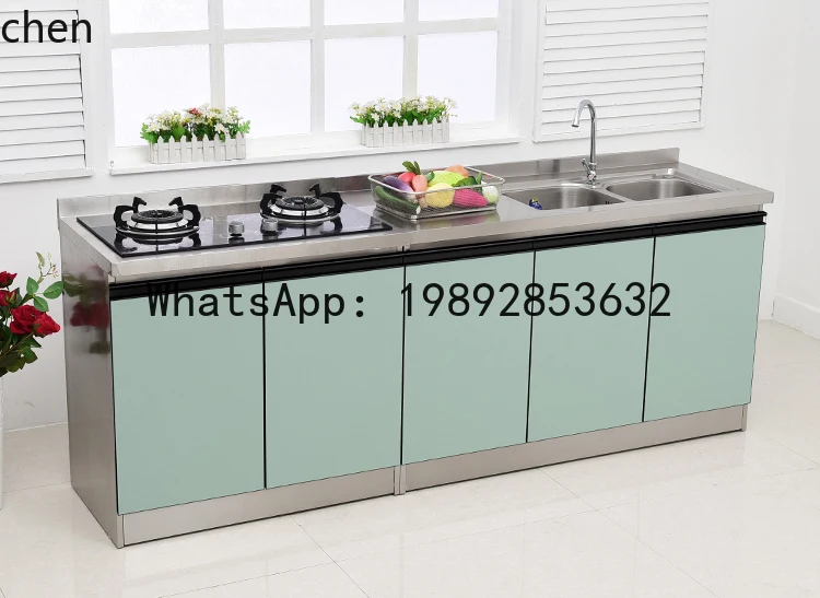 AB  Stainless Steel Kitchen Cabinet Kitchen Bo Cabinet Stove Top Overall Storage Sink Cabinet