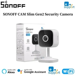 SONOFF CAM Slim Gen2 1080P HD WiFi cámara de seguridad inteligente para el hogar detección de movimiento con visión nocturna funciona con Ewelink Alexa Google