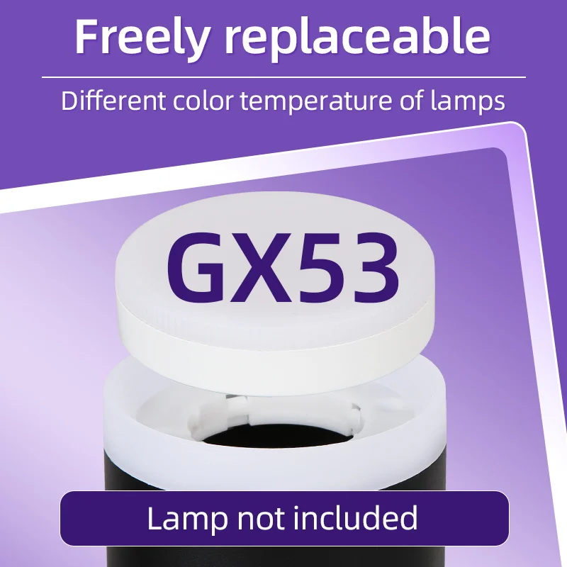 GX53 Led Ceiling Lamp 220V 3 Color Spot Lamps DownLight Replaceable Bulb Ceiling spotlight for Living Room Kitchen Corridor