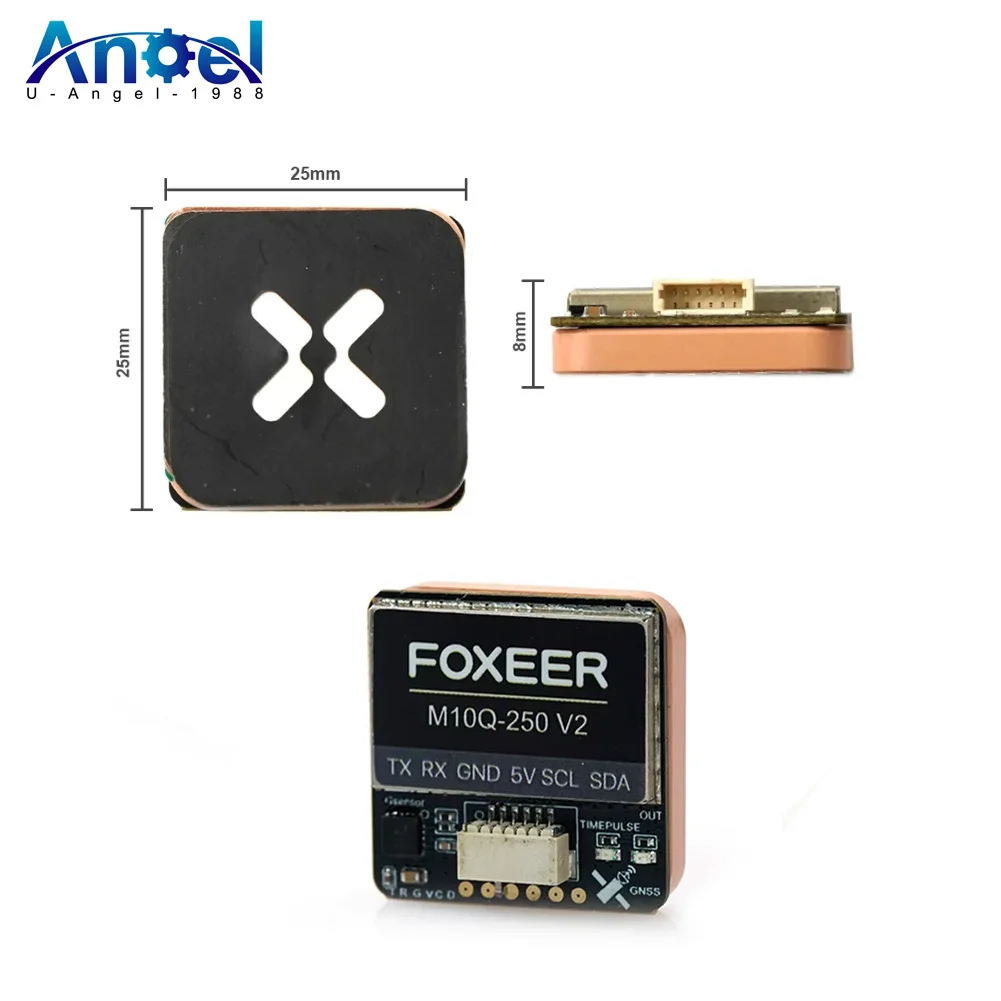 

Foxeer M10Q 250 V2 GPS U-Blox M10050 IST8310 Компас с двумя протоколами 2D ACC 1,5 м Точное позиционирование