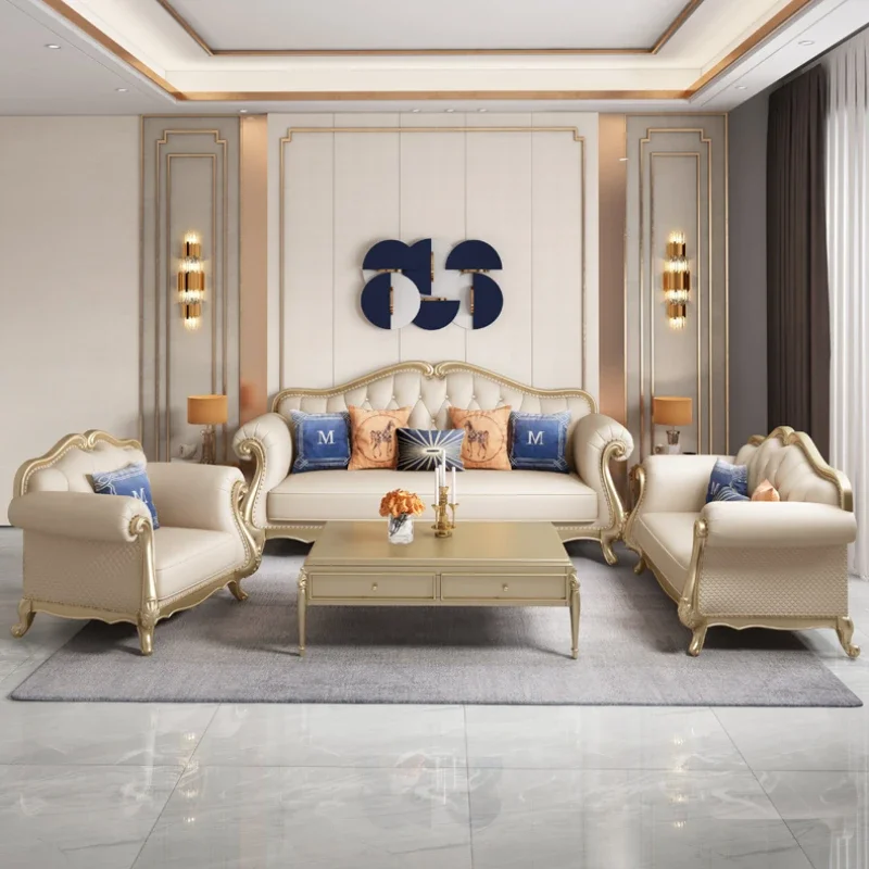 Designer Leather Luxury Sofas Living Room Sectional 3 Piece Sofa Lounge Modern Divani Soggiorno Nuovi Arrivati Couches Furniture image 4