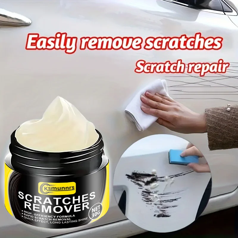 30G Sponge-Infused Nano-Gloss Car Scratch Wax, a Polishing Wax And Swirl Remover for Cars | Car Clay Scratch Repair Paste Kit |