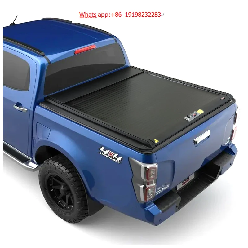 

Pickuptruck Tonneau Cover for Isuzu D-max Aluminum Ute Lid Bed Tonneau Cover Hard Folding Shutter Tonneau