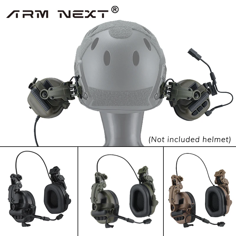Verkoop Tactische Headset Pick-Up En Ruisonderdrukking Hoofd Dragen/Helm Versie Schieten Oortelefoon Communicatie Intercom Oortelefoon