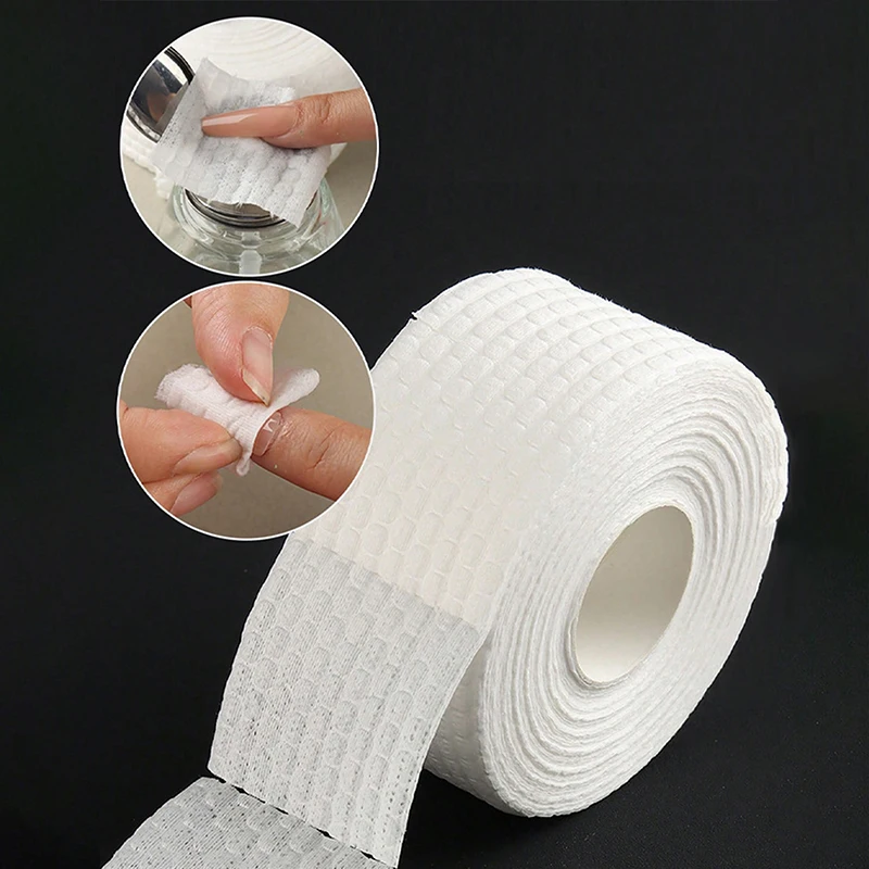 500/1000Pcs Roll Professional Lint Free Nail Art Gel Polish Remover Cotton Pad Nail Wipe Cosmetic Cleaning Nail Wiping Cotton view 2