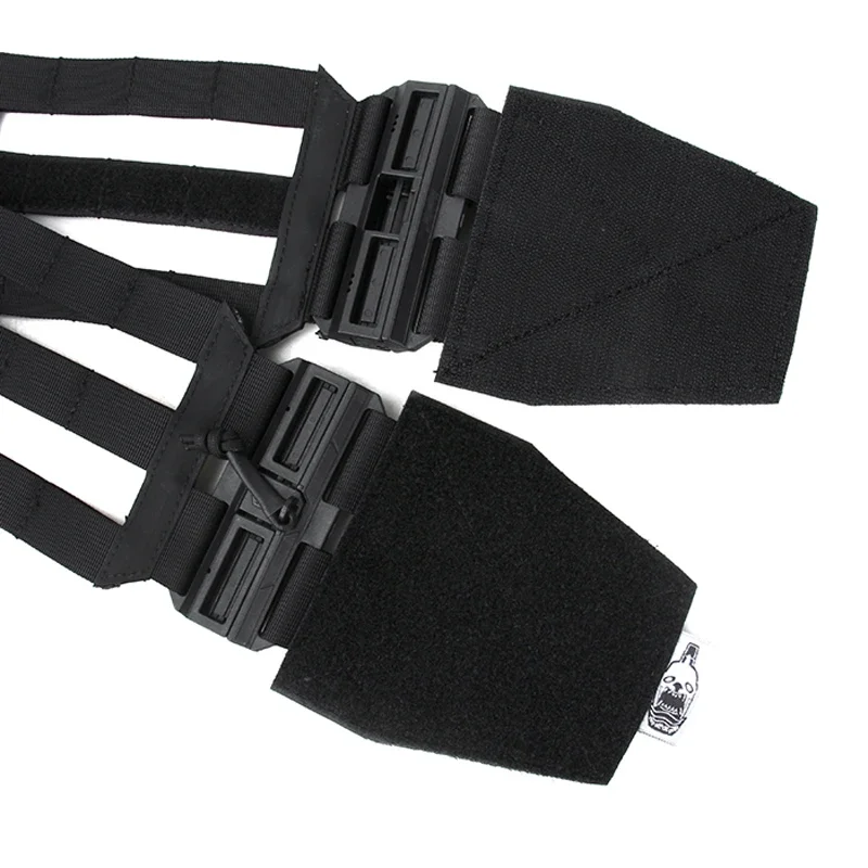 Chaleco táctico negro con sistema MOLLE y hebilla magnética - imagen 4