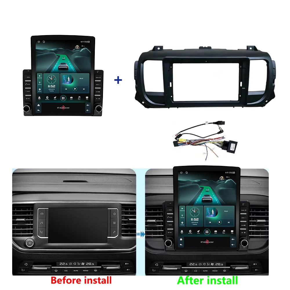 Car Radio 9.7inch For Citroen Jumpy III 3 Space Tourer 1 For Peugeot Expert 3 For Toyota Proace 2016-2021 GPS Navigation Carplay